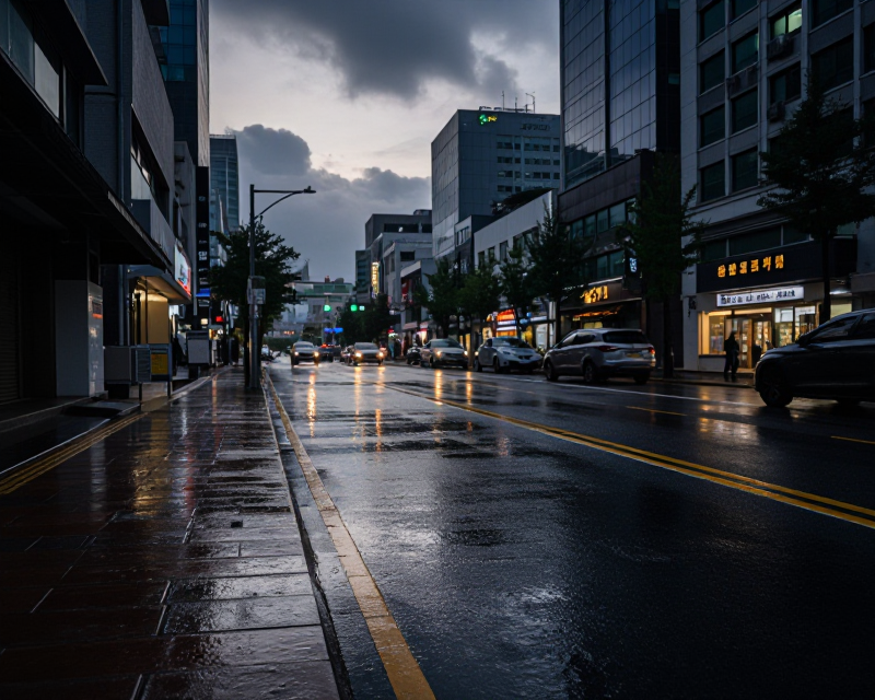 Rainy Urban Seoul