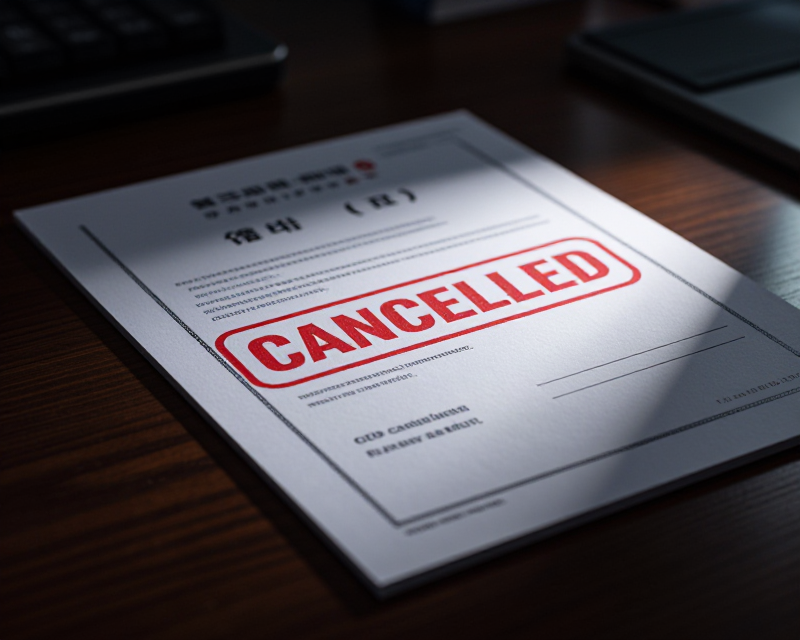 Symbolic Cancelled Document