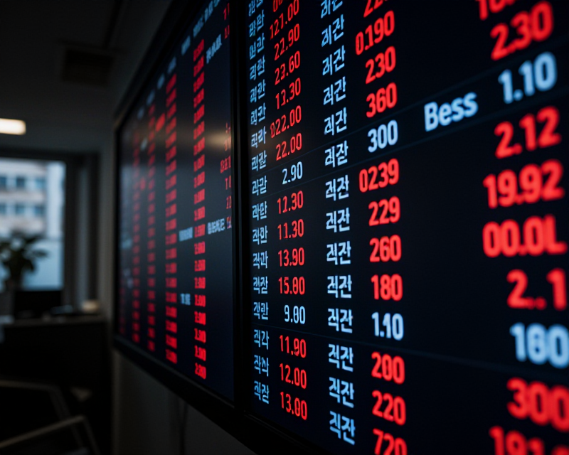 Stock Market Ticker in Seoul