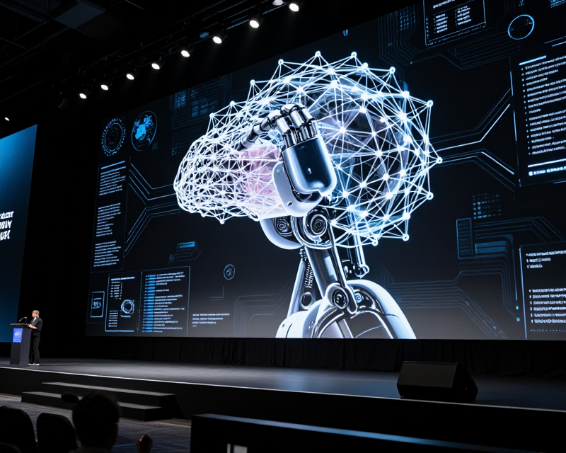 Futuristic AI and Robotics Concept