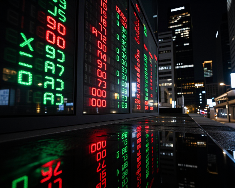 Stock Market Ticker Reflection